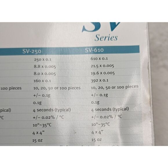 New in Box A&D SV Series Scale - Model SV-610 - Picture 6 of 10